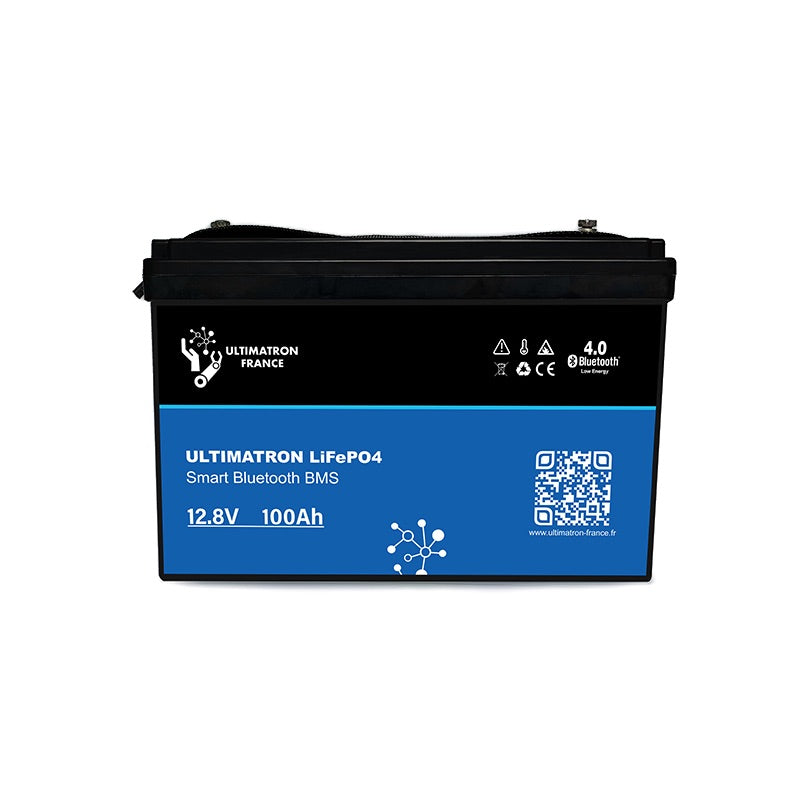 Ultimatron Batterie Lithium 12.8V 100Ah PRO LiFePO4 Smart BMS Avec Bluetooth