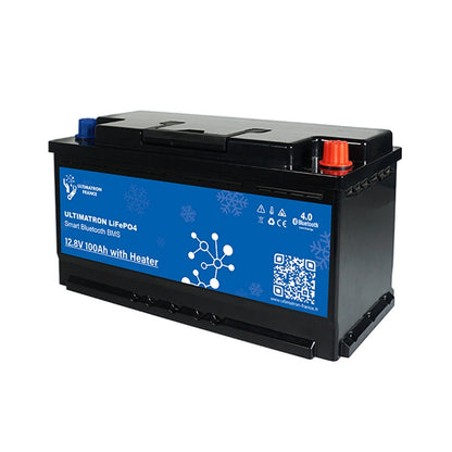 Ultimatron Batterie Lithium Sous Siège de 12.8V 100Ah LiFePO4 Smart BMS Avec Bluetooth Chauffage