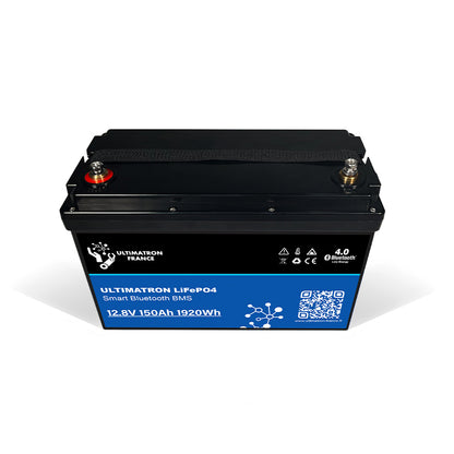 Ultimatron Batterie Lithium 12.8V 150Ah PRO 1920Wh LiFePO4 Smart BMS Avec Bluetooth