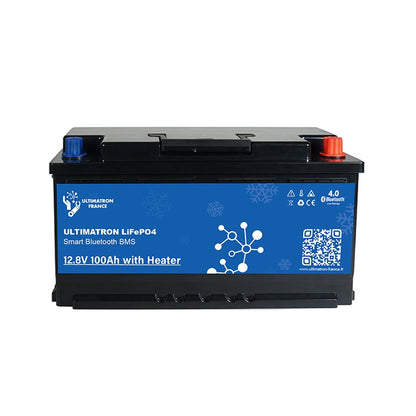 Ultimatron Batterie Lithium Sous Siège de 12.8V 100Ah LiFePO4 Smart BMS Avec Bluetooth Chauffage