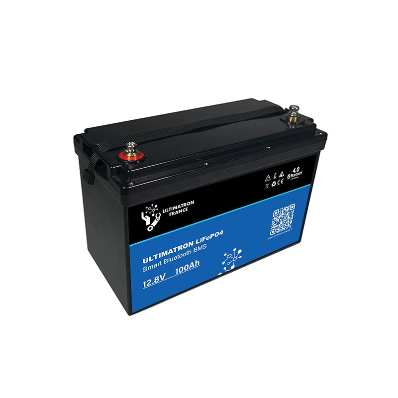 Ultimatron Batterie Lithium 12.8V 100Ah PRO LiFePO4 Smart BMS Avec Bluetooth