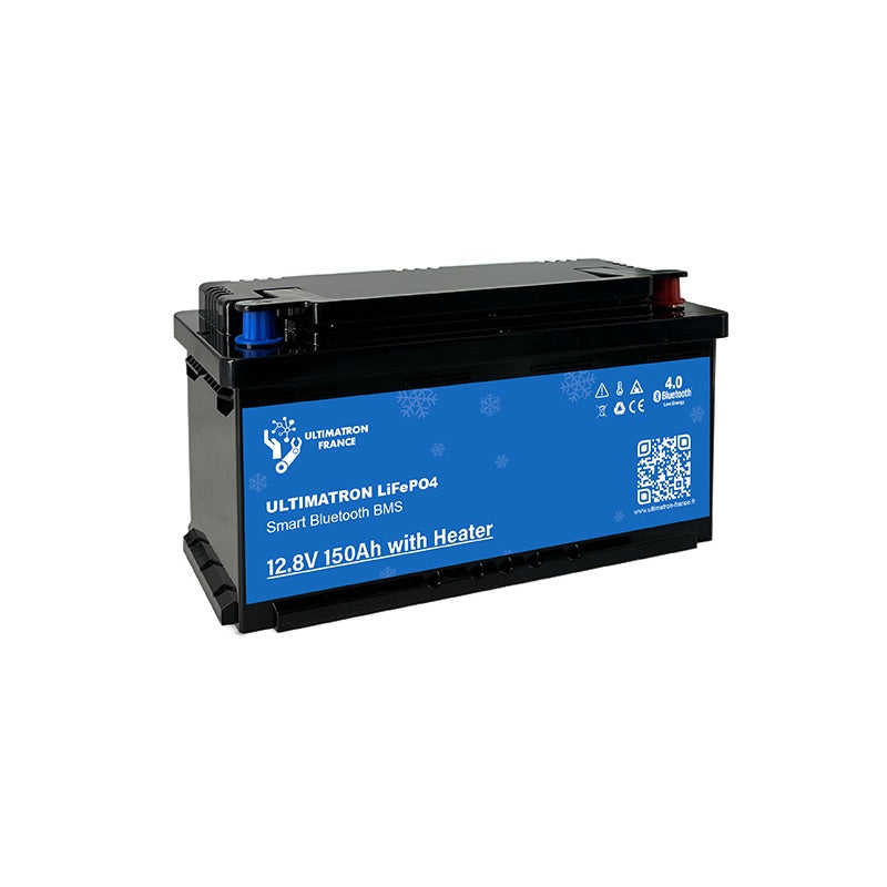 Ultimatron Batterie Lithium Sous Siège de 12.8V 150Ah LiFePO4 Smart BMS Avec Bluetooth Chauffage