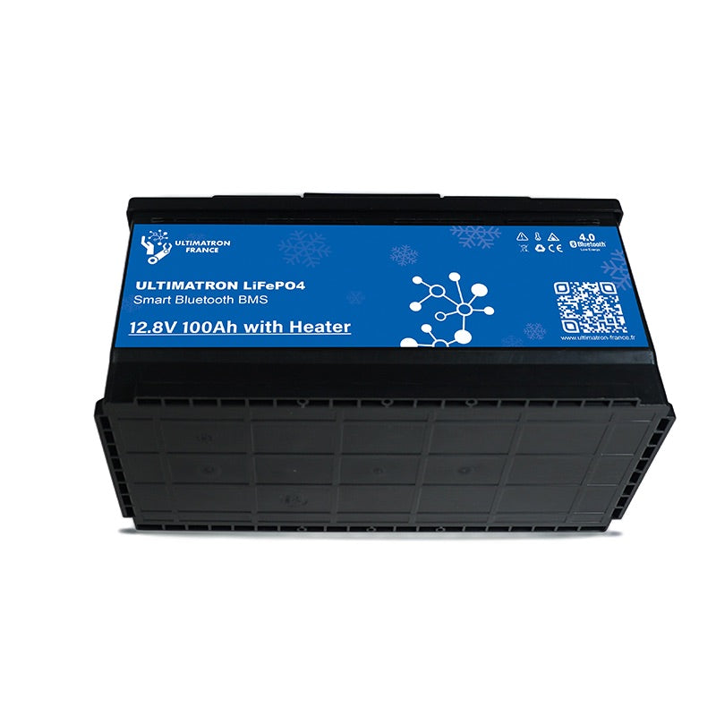 Ultimatron Batterie Lithium Sous Siège de 12.8V 100Ah LiFePO4 Smart BMS Avec Bluetooth Chauffage