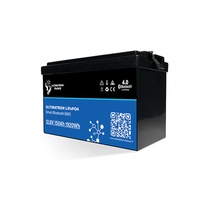 Ultimatron Batterie Lithium 12.8V 150Ah PRO 1920Wh LiFePO4 Smart BMS Avec Bluetooth