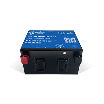 Batterie Lithium 280Ah 12V LiFePO4 sous siège - Bluetooth BMS Chauffage Ultimatron