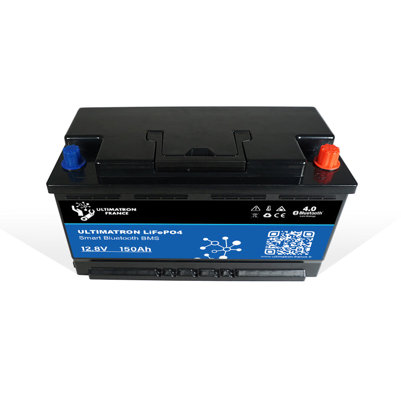 Batterie Lithium 150Ah 12V LiFePO4 sous siège - Bluetooth BMS Ultimatron France