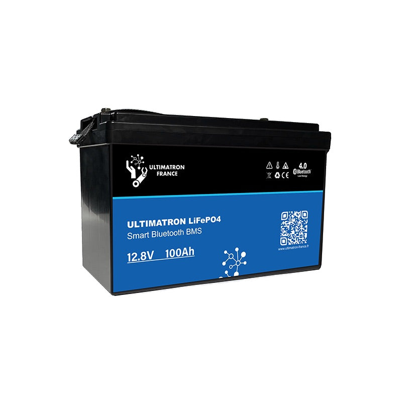 Ultimatron Batterie Lithium 12.8V 100Ah PRO LiFePO4 Smart BMS Avec Bluetooth