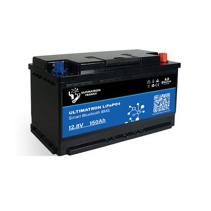 Batterie Lithium 150Ah 12V LiFePO4 sous siège - Bluetooth BMS Ultimatron France