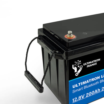 Ultimatron Batterie Lithium 12.8V 200Ah PRO 2560Wh LiFePO4 Smart BMS Avec Bluetooth