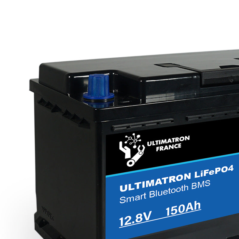 Batterie Lithium 150Ah 12V LiFePO4 sous siège - Bluetooth BMS Ultimatron France