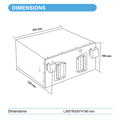 Batterie Lithium 280Ah 12V LiFePO4 sous siège - Bluetooth BMS Ultimatron