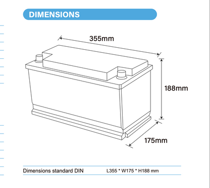 Ultimatron Batterie Lithium Sous Siège de 12.8V 100Ah LiFePO4 Smart BMS Avec Bluetooth Chauffage