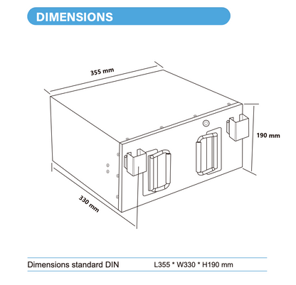 Batterie Lithium 280Ah 12V LiFePO4 sous siège - Bluetooth BMS Chauffage Ultimatron