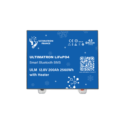 Batterie Lithium 200Ah 12V LiFePO4 sous siège - Bluetooth BMS Chauffage Ultimatron