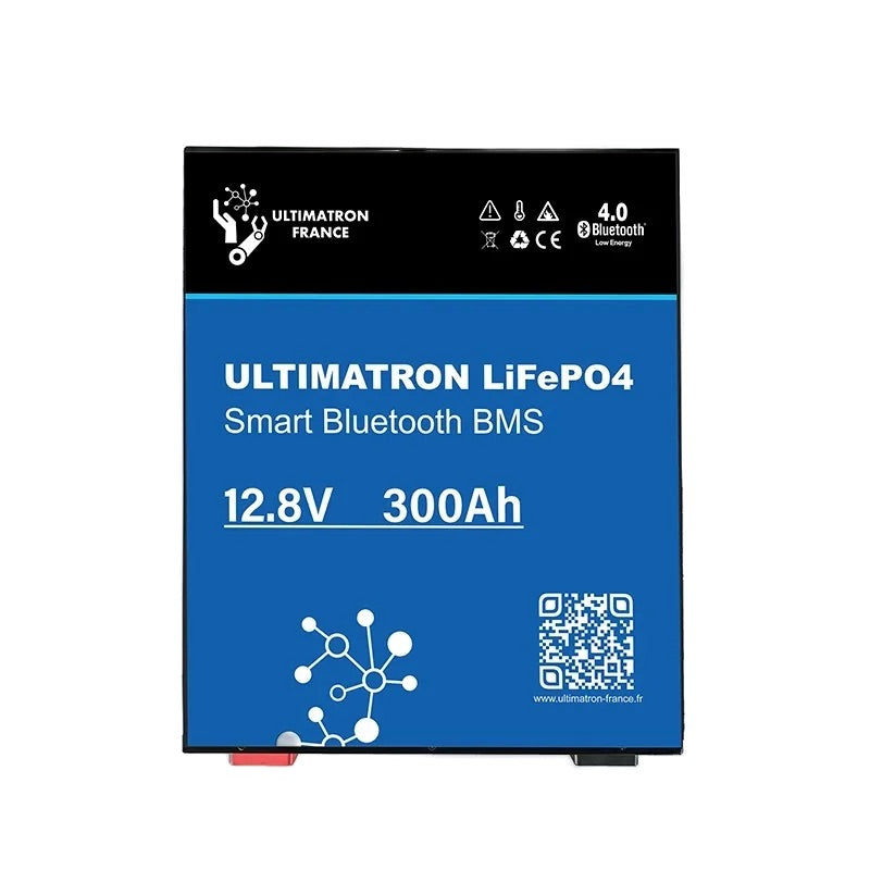 Ultimatron Batterie Lithium 12.8V 300Ah sous-siège LiFePO4 Smart BMS Avec Bluetooth